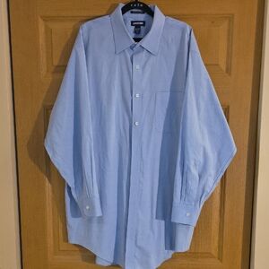 Lands' End Men's Light Blue‎ Casual Button Down Shirt Sz 18 - 34T